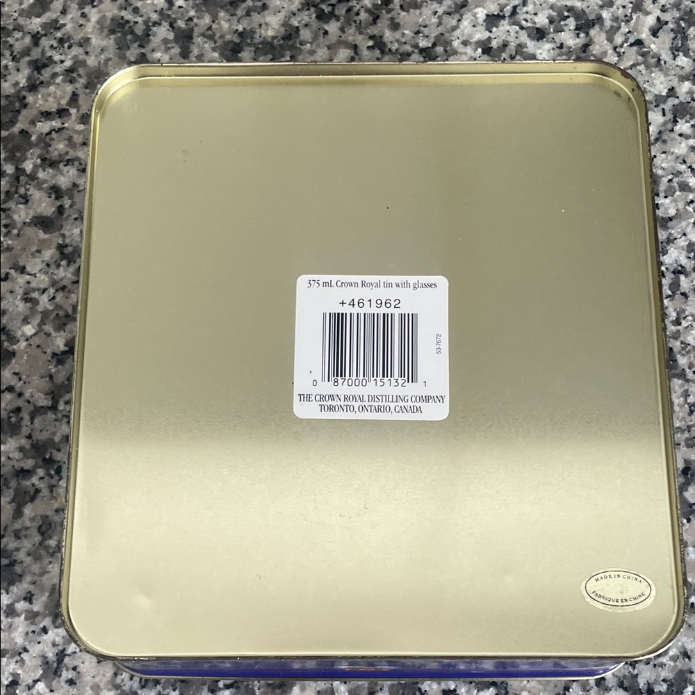 Vintage Crown Royal Blue Tin Box - 90s - Picture 10 of 16